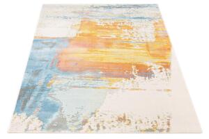 Moderní kusový koberec Osta Bloom 466139 AK990 Abstraktní krémový žlutý modrý Rozměr: 135x200 cm