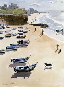Lucy Willis - Obrazová reprodukce Boats on the Beach, 1986, (30 x 40 cm)