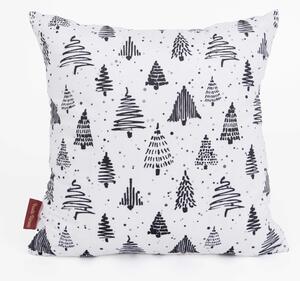 MK Lůžkoviny Vánoční povlak na polštář Velvet 40 × 40 cm - Smrčky a jedličky