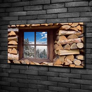 Foto-obraz canvas do obýváku Zima za oknem oc-111665307