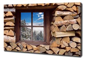 Foto-obraz canvas do obýváku Zima za oknem oc-111665307