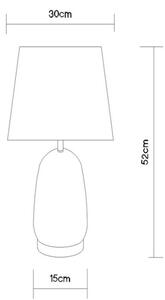 Globo 24142W - Stolní lampa CLASSY 1xE27/40W/230V bílá/stříbrná