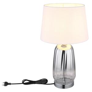 Globo 24142W - Stolní lampa CLASSY 1xE27/40W/230V bílá/stříbrná