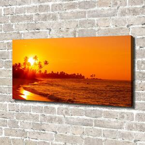 Foto obraz na plátně Západ slunce pláž oc-112375136