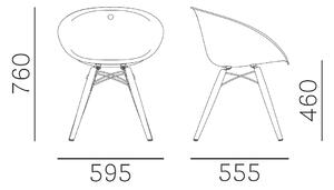 Pedrali designové židle Gliss Wood