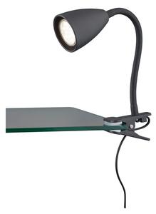 Matně černá stolní lampa s klipem (výška 20 cm) Wanda – Trio