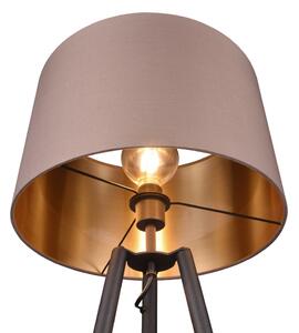 Černá stojací lampa s poličkou (výška 152 cm) Colette – Trio