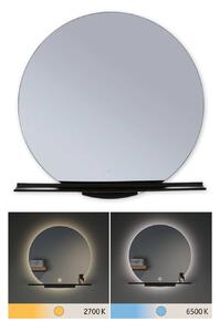 P 71091 LED zrcadlo s osvětlením Miro IP44 měnitelná bílá 230V 11W zrcadlo/černá mat - PAULMANN