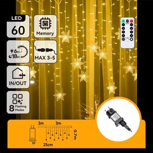 Aigostar - LED Ven. ván. řetěz 120xLED/6W/230V/8 funkcí 3x0,7m IP44 tep bílá+DO
