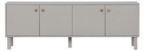 Světle šedý TV stolek z borovicového dřeva 160x56 cm Madu – WOOOD