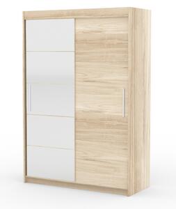 Šatní skříň se zrcadlem 150 cm HAMLIA - dub sonoma