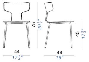 Designové židle Fedra Tube