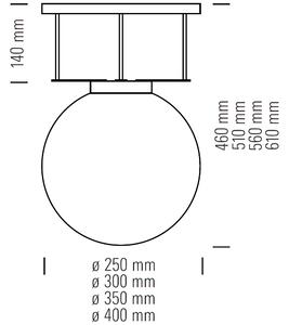 Tecnolumen designová závěsná svítidla DMB 26 (průměr 25 cm)