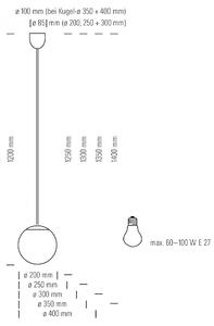 Tecnolumen designová závěsná svítidla HL 99 (průměr 35 cm)