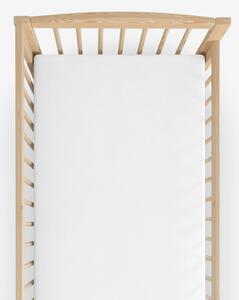 Goldea nepropustné jersey prostěradlo do dětské postýlky - bílé 60 x 120 cm
