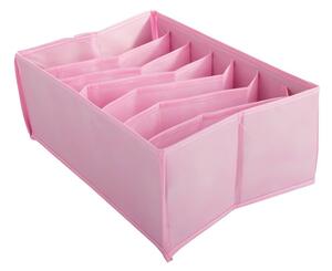 Verk 27006 Organizer do zásuvky na prádlo, 7 přihrádek růžový