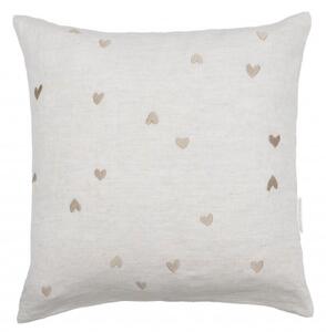 Povlak na polštář NATUREL ALL HEARTS, 60x60 cm Bastion Collections AN-CUSHION-126-LN