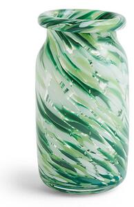 HAY - Splash Vase Roll Neck Small Zelená SwirlHay - Lampemesteren