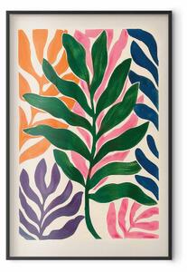 Plakát Colorful Leaves - Minimalist Composition With Plants
