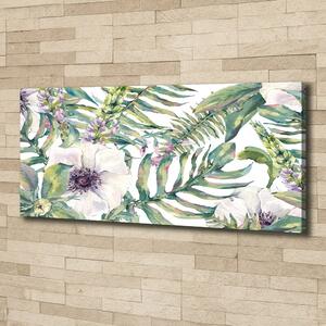 Moderní fotoobraz canvas na rámu Kapradina a květiny oc-115513944