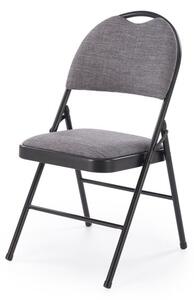 Halmar Skládací židle K566 černá/šedá