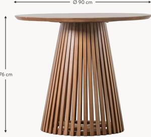Kulatý dřevěný jídelní stůl Brookland, Ø 90 cm