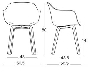 Magis designové židle Substance Armchair Wood