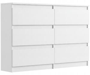 Komoda Framire 120 x 30 x 76 cm, bílá matná