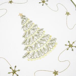 Forbyt Vánoční ubrus Stromek bílo-zelená, 85 x 85 cm