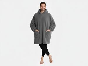 XPOSE® Beránková mikinová deka - tmavě šedá