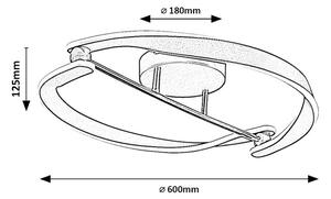 RABALUX 71149 Adalind stropní svítidlo D600mm LED 40W/4800/2200lm 3000K černá, zlatá, bílá