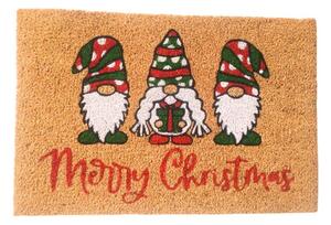 Home Elements Kokosová rohožka Merry Christmas Skřítci, 40 x 60 cm