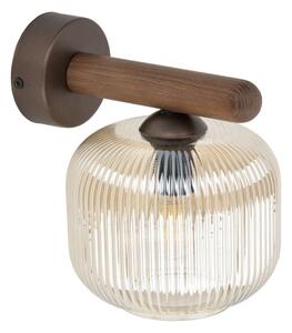 Nástěnná lampa SALVIA 1xE14/10W/230V hnědá/kouřová hnědá
