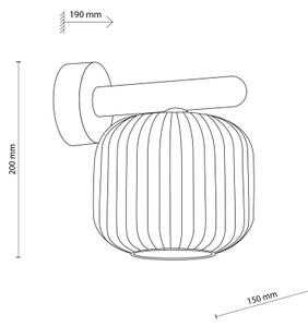 Nástěnná lampa SALVIA 1xE14/10W/230V hnědá/kouřová hnědá