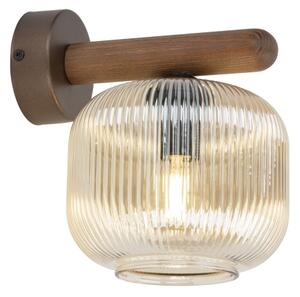 Nástěnná lampa SALVIA 1xE14/10W/230V hnědá/kouřová hnědá