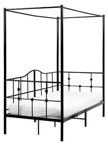 Postel s baldachýnem Kov ARTONNE 90 x 200 cm Černá