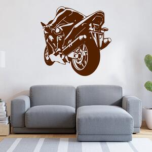 Živá Zeď Samolepka Sportovní motorka Barva: černá
