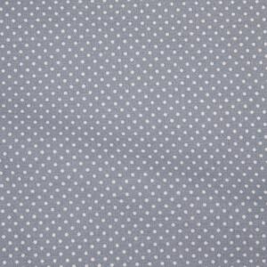 Tegatex Bavlněná látka metráž – bílé puntíky na šedé