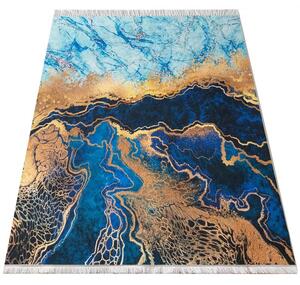 Makro Abra Moderní kusový koberec protiskluzový Horeca-New 111 Abstraktní modrý Rozměr: 80x150 cm