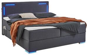 POSTEL BOXSPRING, 180/200 cm, antracitová Xora - Manželské postele, Online Only