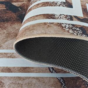 Makro Abra Moderní kusový koberec protiskluzový Horeca-New 118 Mramor Klasický hnědý Rozměr: 80x150 cm