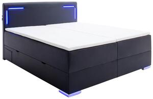 POSTEL BOXSPRING, 160/200 cm, černá Xora - Manželské postele, Online Only