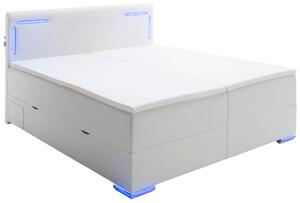 POSTEL BOXSPRING, 180/200 cm, bílá Xora - Manželské postele, Online Only