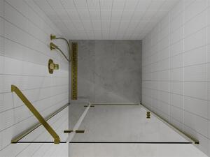 MEXEN - Roma dveře sprchové křídlové, 80 cm, transparentní - zlatá - 854-080-000-50-00