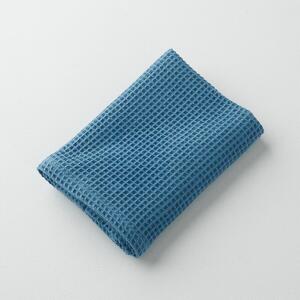 Koupelnový textil se vzorem včelích pláství 320g/m2 modrá ručník 50x100 cm
