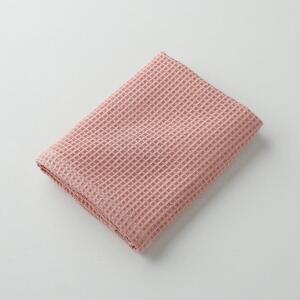 Koupelnový textil se vzorem včelích pláství 320g/m2 růžová pudrová ručník 50x100 cm