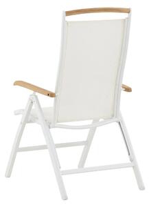 Skládací židle Panama, 2ks, bílá