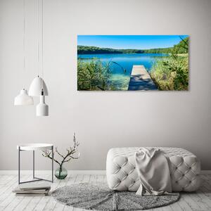 Foto obraz skleněný horizontální Molo nad jezerem osh-119795565