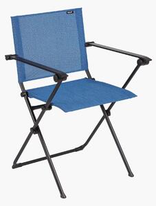 Lafuma MOBILIER Židle s opěrkami ANYTIME Batyline, černý matný rám, potah Batyline®DUO v modré barvě OUTREMER