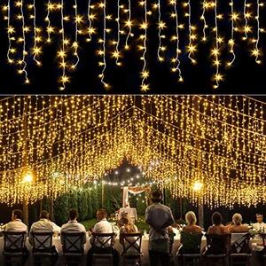 Vánoční světýlka LED záclona FLASH teplá bílá 300 LED